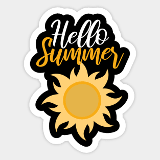 Vacaton hello summer Sticker